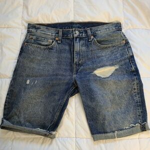 Men’s Levi’s 511 Jean Shorts Size 34 Slim Fit Cut Off Distressed0445